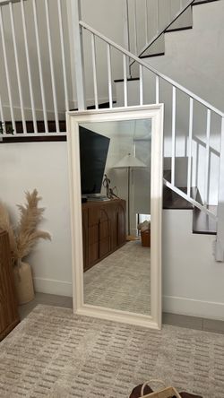 Full-Length Floor Mirror White Frame