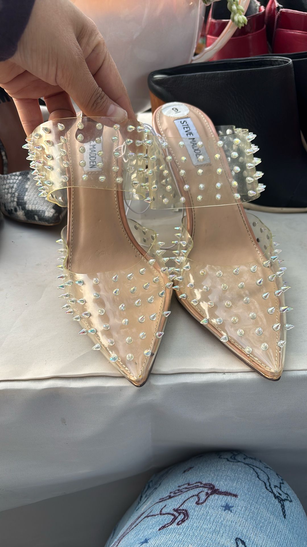 Steve Made - Clear High Heels Size 9