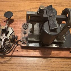 Antique Western Electric Telegraph Key And Sounder