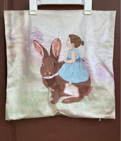 Bunny Print Throw Pillow cover
