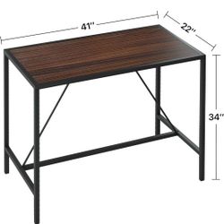 Brand New
Pub Wood Rectangular Top and Metal Frame, Rustic Bar Table & Counter Table & High Din 41" x22" X 34"H
