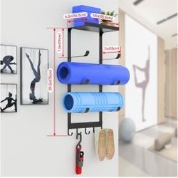 Yoga Mat Holder With shelves 