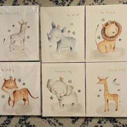 Nursery Wall Art - Baby Animals