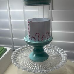 Candy Cane  Glass Jar