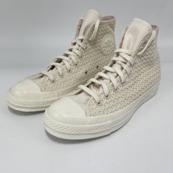 Converse Women’s Chuck Taylor All Star Knit Crochet Canvas White Cream Size 9.5