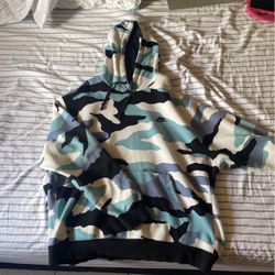 Nike Baby Blue Camouflage Hoodie