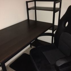 Desk and Gamer Chair
