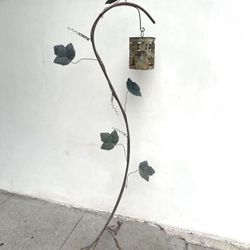 Antique Wrought Iron Candle Holder 