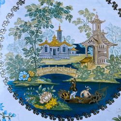 Vintage Daher Decorated Ware Tin Plate – Made in England – Floral Chinoiserie Design