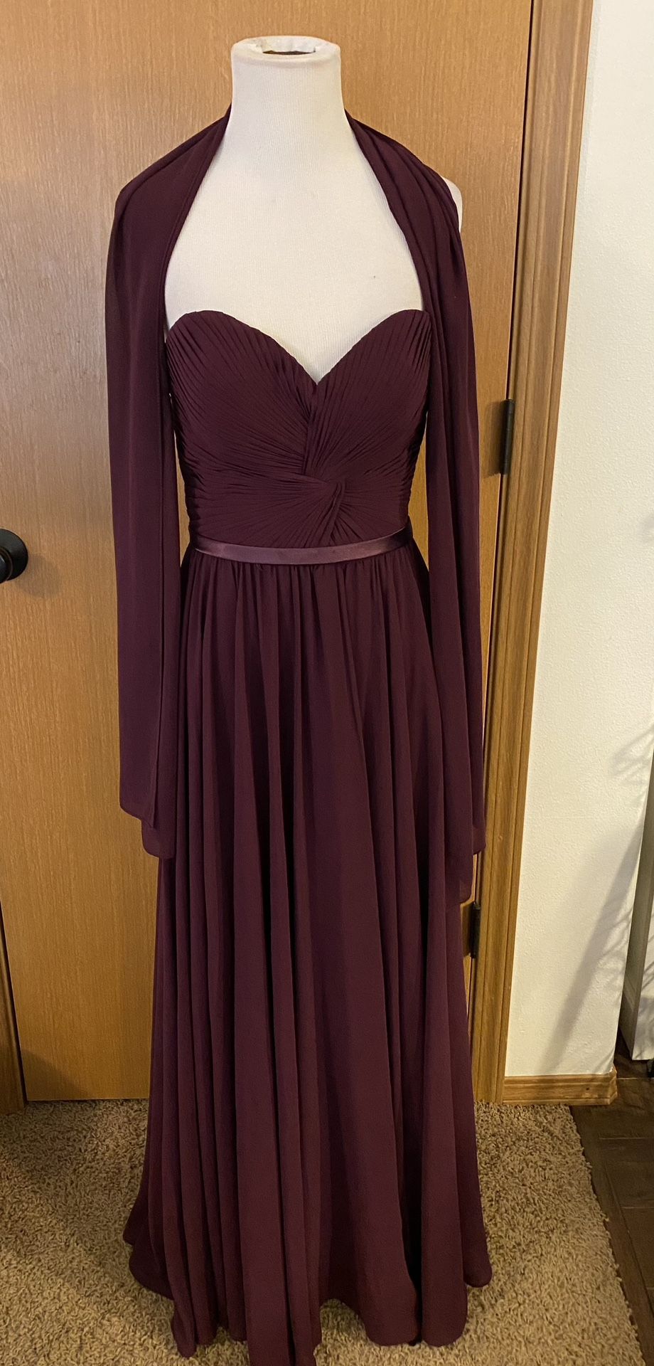 Cinderella Divine Purple Lace Back Formal Dress