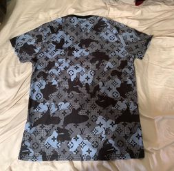 Men Louis Vuitton T Shirt Size Small Blue Camo for Sale in North