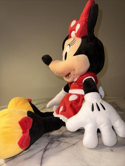 NWT MINT Disney Minnie Mouse Plush 26" Large Doll Classic Red Polka Dot Dress Thumbnail