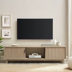 Mid Century Modern  fluted TV Console 