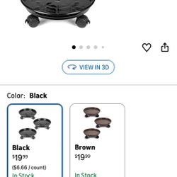  3 Pcs Plant Pallet Caddy Plant Stand Round Flower Pot Mover, Plant Pot Pallet Dolly Caster with 