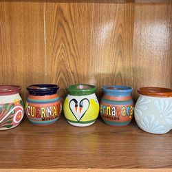 5 Tazas De barro con pintura engove set de tasas Pottery Coffee Mugs 8 Oz