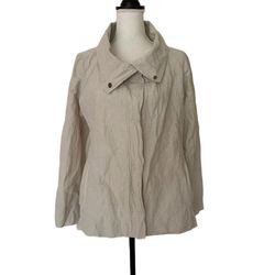 New Eileen Fisher Woman’s Ivory Light Jacket, Organic Cotton Jacket, Sz S