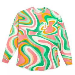 NWT Disney Parks Swirl Spirit Jersey Womens Size Small S