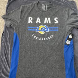 NFL Team Apparel Los Angeles RAMS Dri-Fit T-Shirt Size XLarge, GRAY