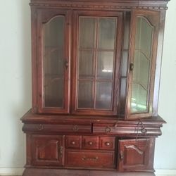 China Cabinet  In Good Condition All Drawer Are Good Has Interior Light 