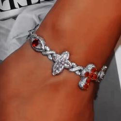 Luxury Custom Butterfly Bracelet Moissanite 