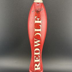 Vintage Red Wolf Draft Beer Tap Handle