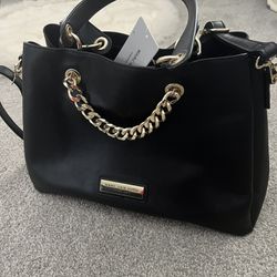New Marc New York Black Leather Womens Handbag / Purse / Shoulder Bag