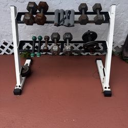 Weight rack & dumbbells