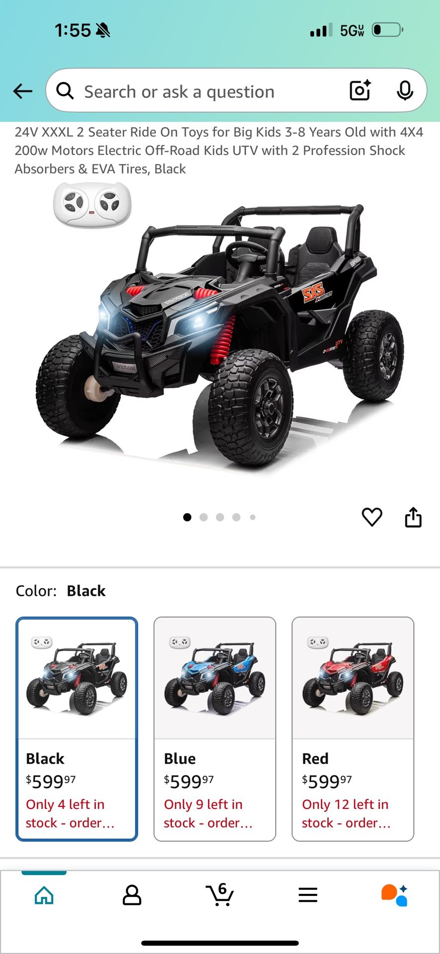 Brand New 2 Seats Car With Remote Control