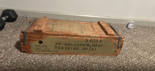 Vintage U.S. Military Wooden Grenade Training Crate