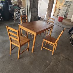 Wooden Table & Chairs 