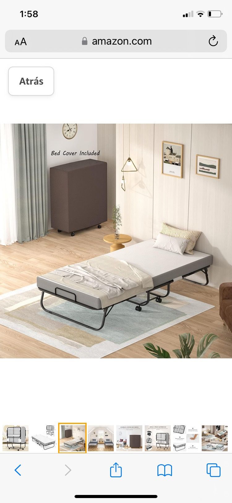 Brand New rolling bed with Matress worth $300 For $160