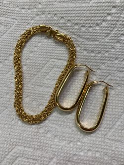 Bronze Milor bracelet & earrings set