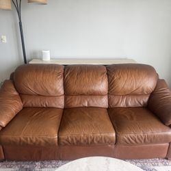Genuine Leather Couch 