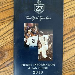 2010 New York Yankees Fan Guide Derek Jeter Mickey Mantle