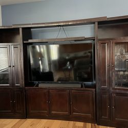 Solid Wood Entertaining Center