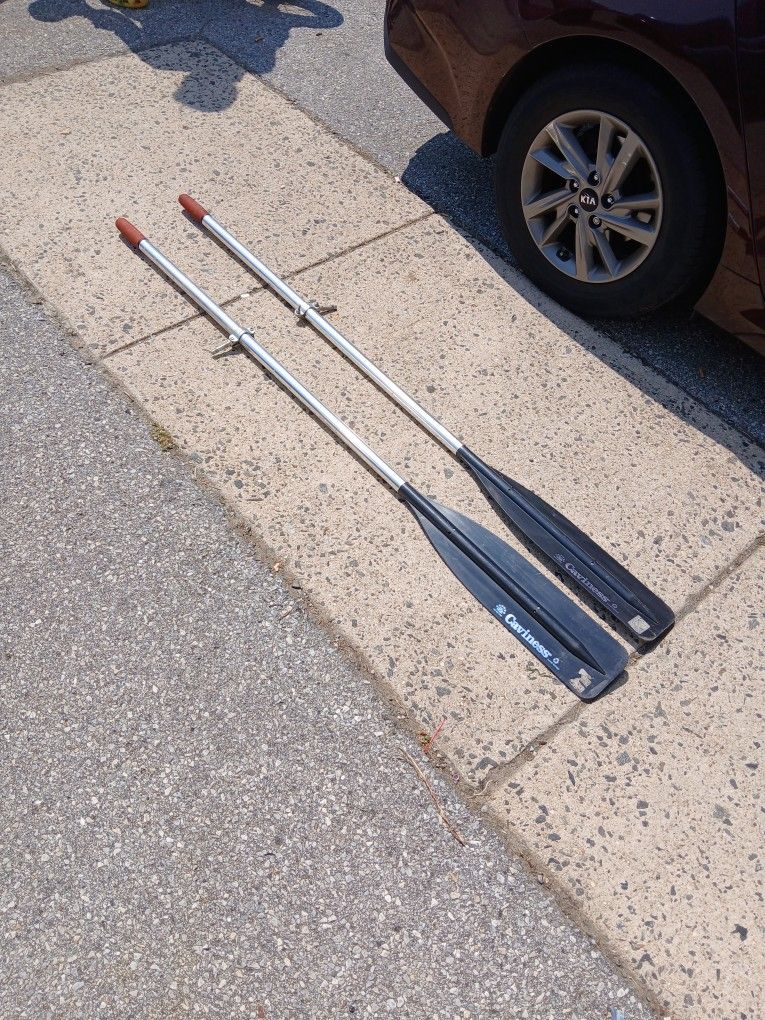 1 Set of 2, 6ft. Carviness Small Boat Ores, Paddles
