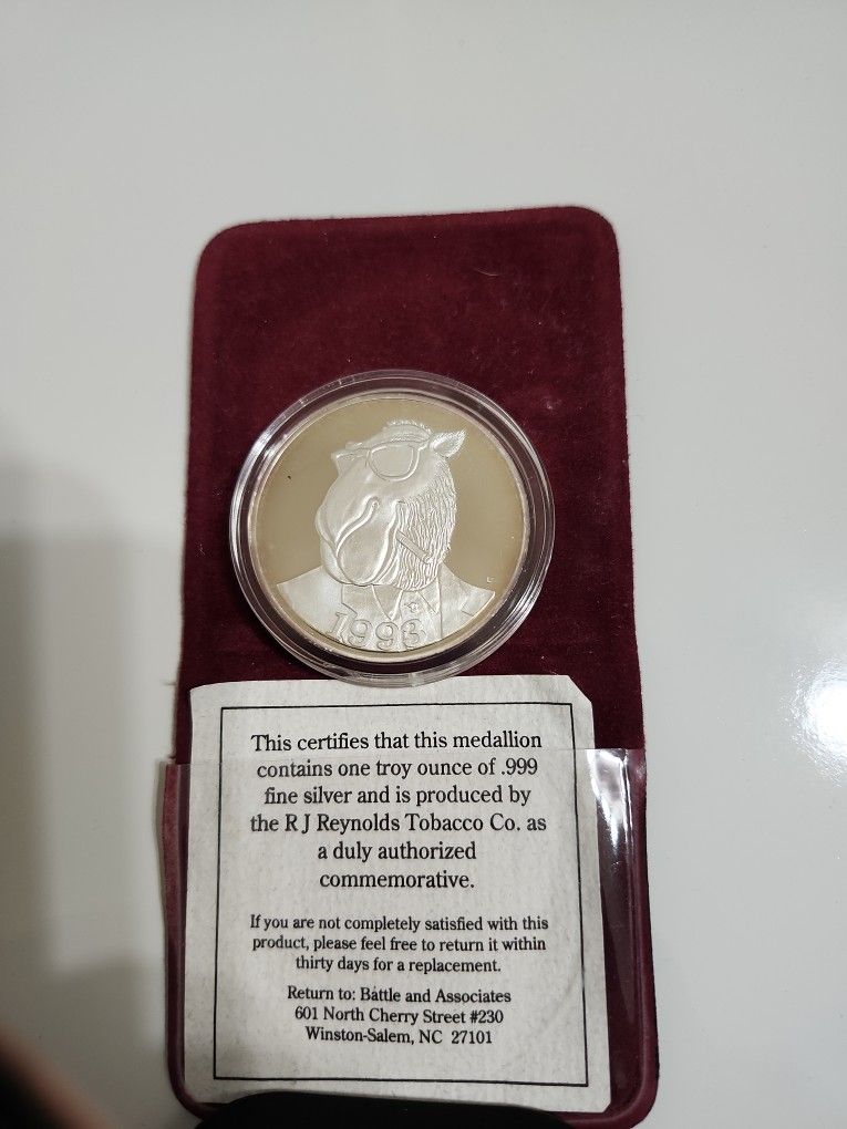 1993 Joe Camel Silver Ounce