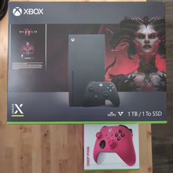 Xbox Series X 1 TB with extra Deep Pink Controller
