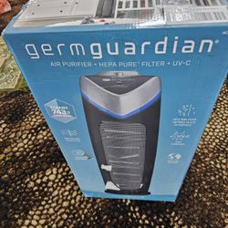 GermGuardian 4-In-1 HEPA Air Purifier for Home, Large Rooms Up To 743 Sq. Ft. with HEPA Air Filter, UC-V Light & Odor Reduction, AC4825E, 22" Tower, G