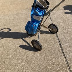 Vintage golf bag and cart