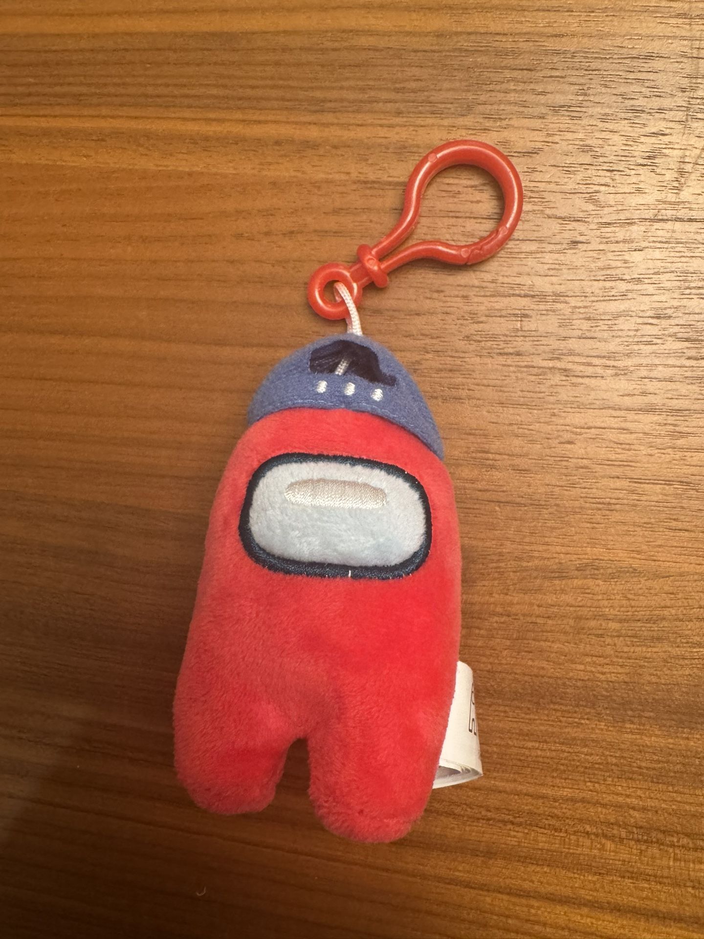 Among Us Red Cap Hat Crew Plush Stuffed Toy Keychain 3”