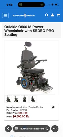 Quickie Q500 Seder power chair