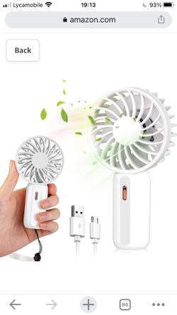 Mini handheld fan (white/new in box)