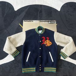 Urban Outfitters Sherpa Graphic Varsity Jacket - SIZE M