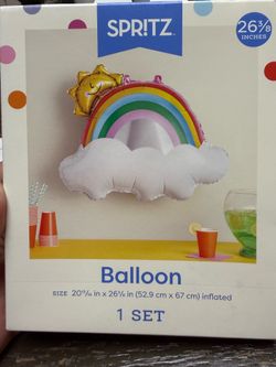 Rainbow foil balloon