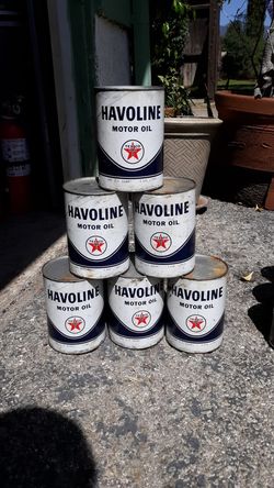 Old school Man cave Garage Texaco Havoline Vintage Oil Can Mancave Garage Picker