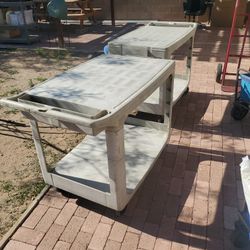 2,Rubermaid Carts  One Is Little Damage  Handle But Works  I ASK  $70.00 Each  Or BEST OFFER For The  Pair 