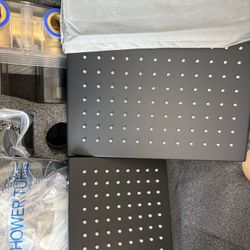 Shower Faucet Set Matte Black Shower System,Four Modes Shower Faucet，Ceiling Mount 10 Inch Shower Head with 6 Inch Shower Head, 4 PCS Dual Body jets 