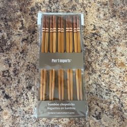 Pier 1 Imports Bamboo Chopsticks 5 Pairs Brand New