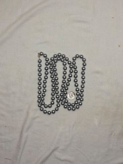 57" Grey plastic beads
